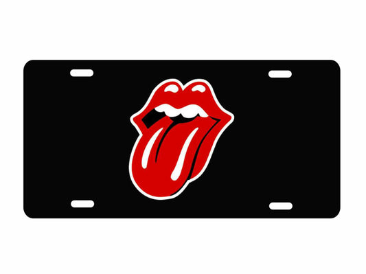 stones red tongue novelty front license plate Decorative aluminum vanity car tag