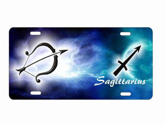 Sagittarius zodiac symbol Astrological sign personalized novelty decorative front license plate