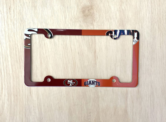 San Francisco 2 sport teams License Plate Frame Decorative License Plate Holder Car Tag Frame