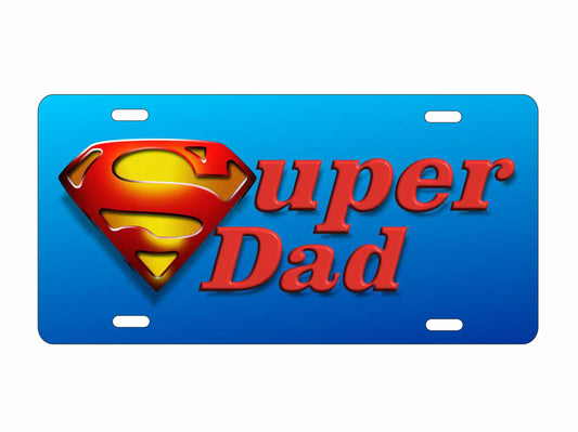 super dad novelty front license plate Decorative aluminum vanity car tag