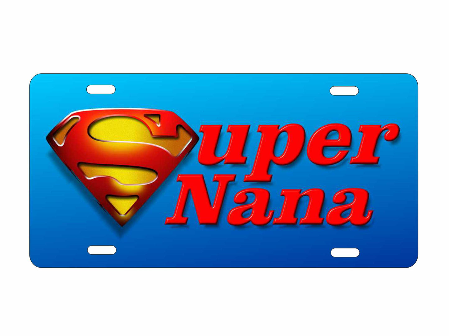 super nana novelty front license plate Decorative aluminum vanity car tag