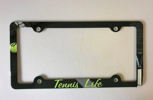 Tennis life License Plate Frame Decorative License Plate Holder Car Tag Frame