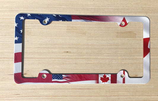 American flag Canadian flag License Plate Frame Decorative License Plate Holder Car Tag Frame