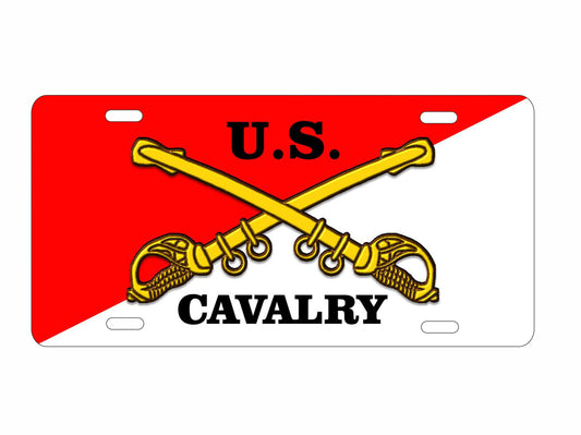 US Cavalry novelty Front license plate Decorative Military vanity aluminum car tag