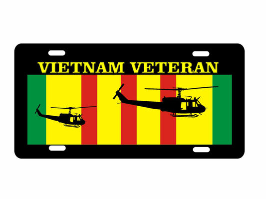 Vietnam veteran UH-1 Huey personalized novelty license plate car tag decorative military aluminum front plate