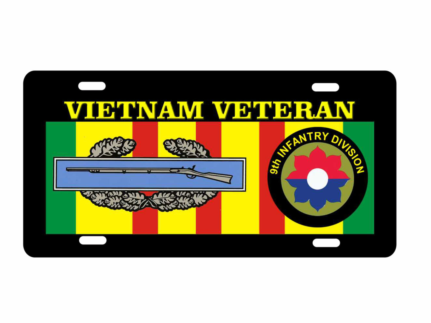 Vietnam veteran 9th infantry division combat infantry badge novelty license plate car tag decorative military aluminum front plate