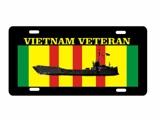 Vietnam veteran LCU novelty license plate car tag decorative military aluminum front plate
