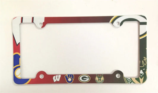 Wisconsin sport teams License Plate Frame Decorative License Plate Holder Car Tag Frame