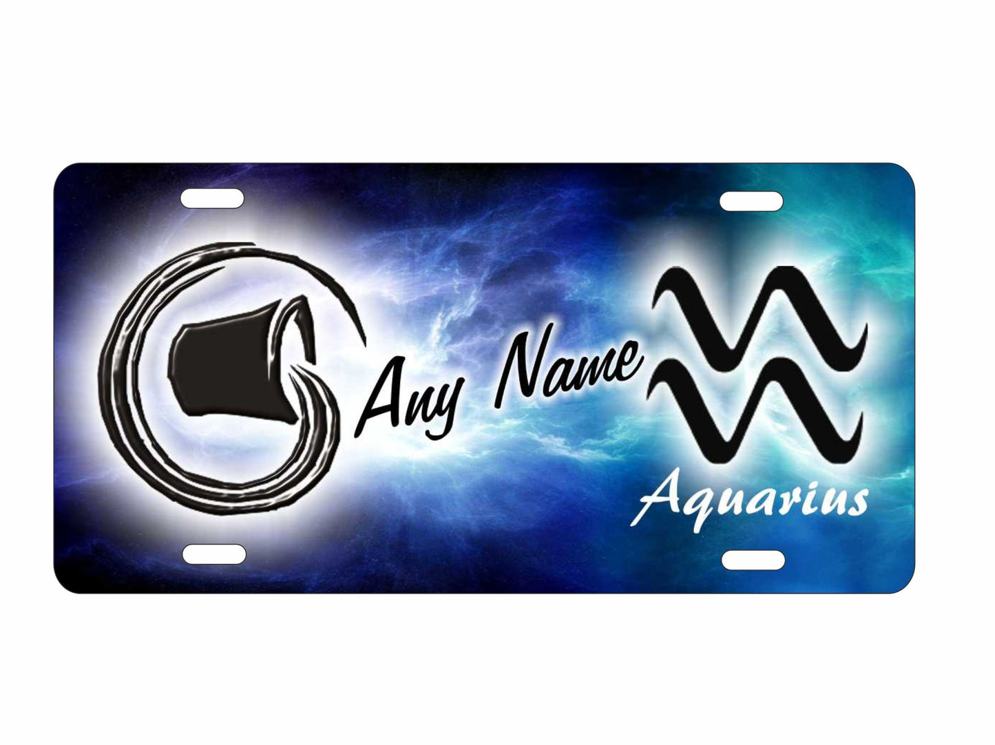 Aquarius zodiac Astrological sign personalized novelty decorative front license plate