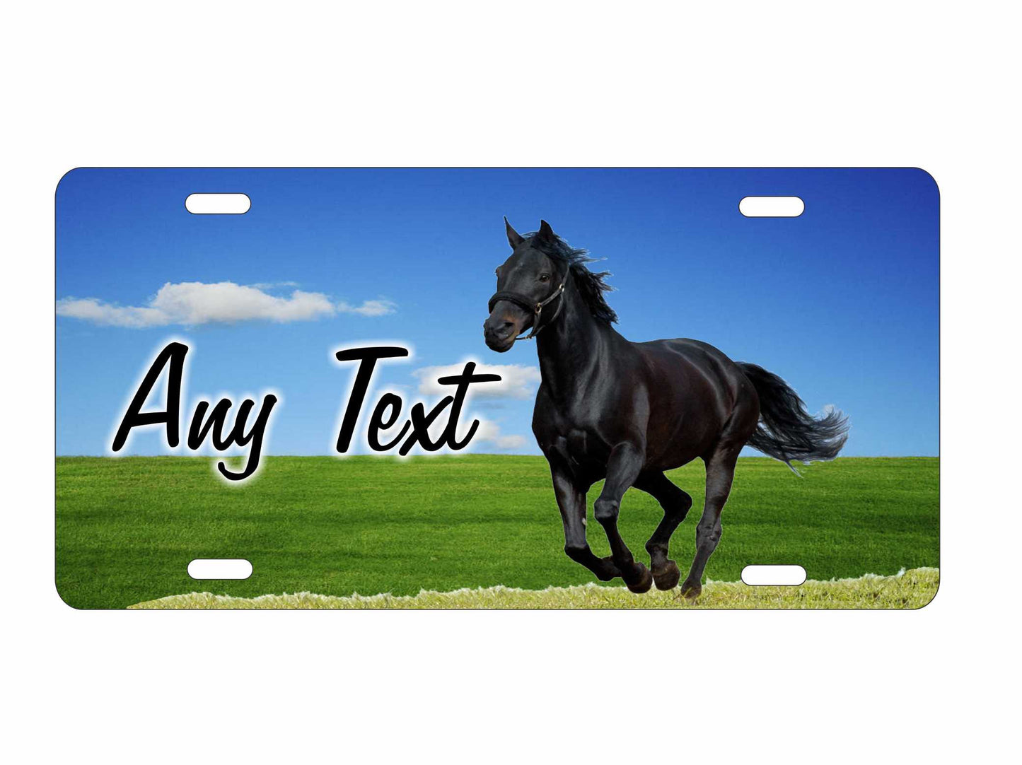 Black Horse Mustang Personalized Novelty Front License Plate custom Decorative vanity car tag