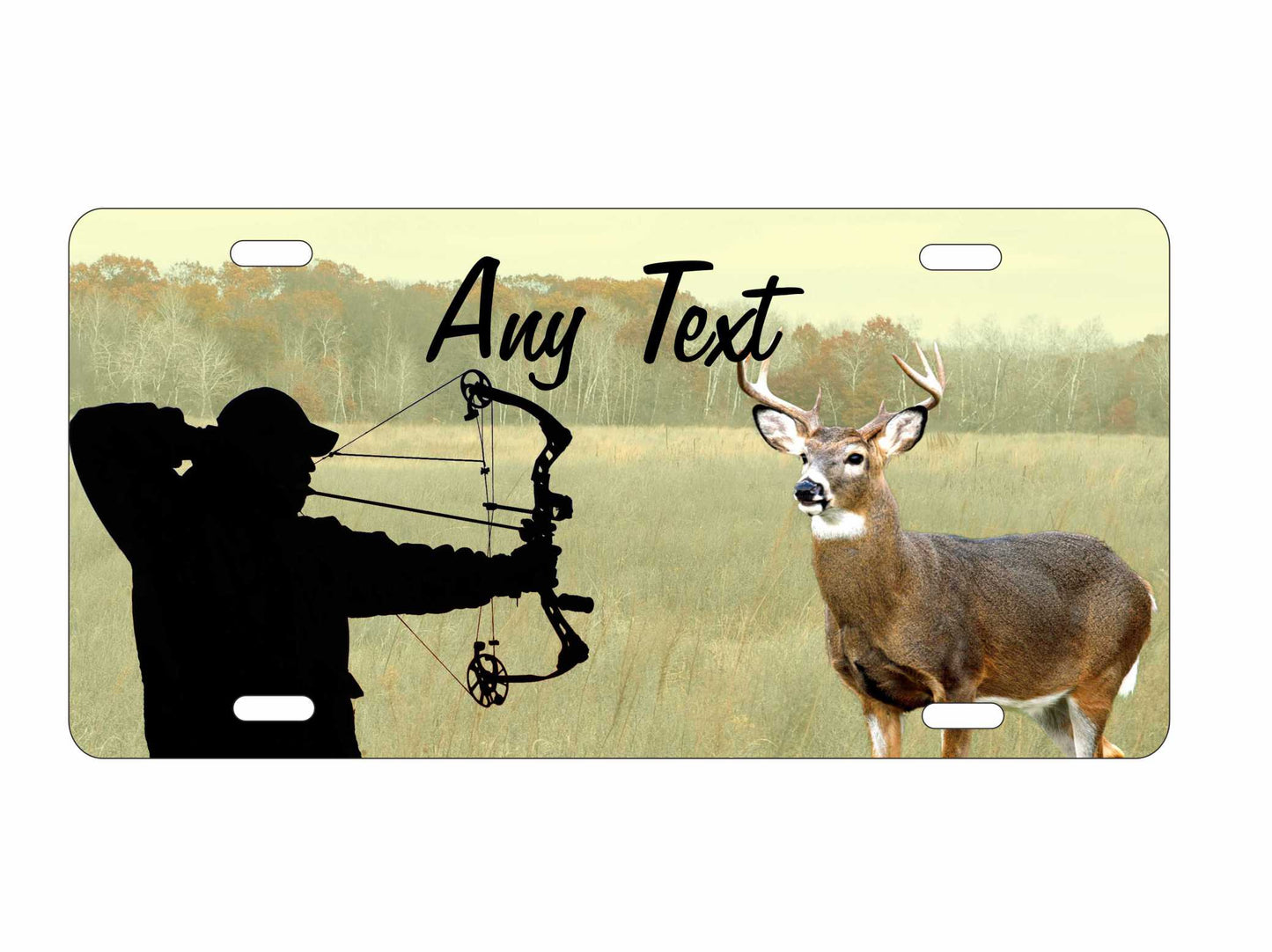 Bow Hunter Personalized novelty license plates Deer Hunter vanity car tag front plate