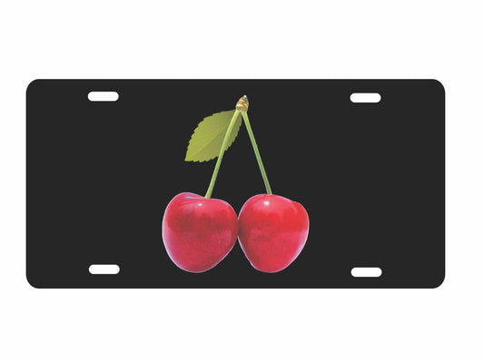 Cherry personalized novelty front license plate Cherries custom vanity car tag