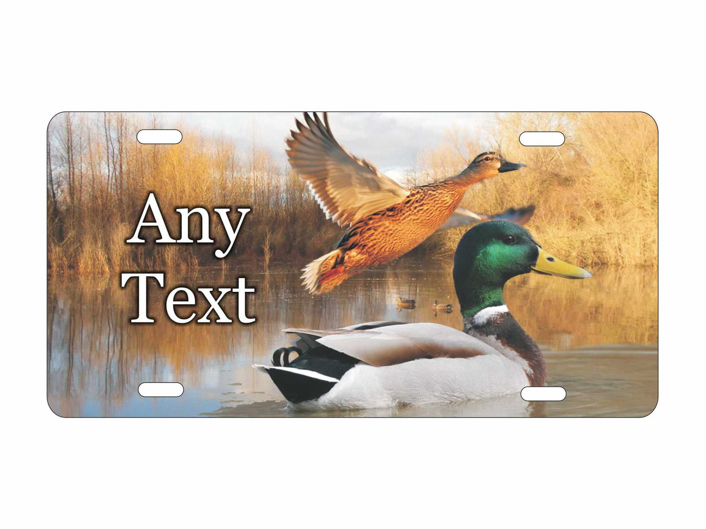 Mallard Duck hunting personalized novelty front license plate decorative vanity car tag