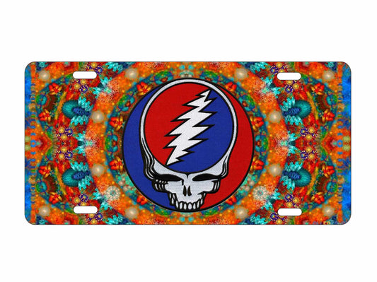 steal your face patch on a colorful Background novelty front license plate Decorative aluminum vanity car tag