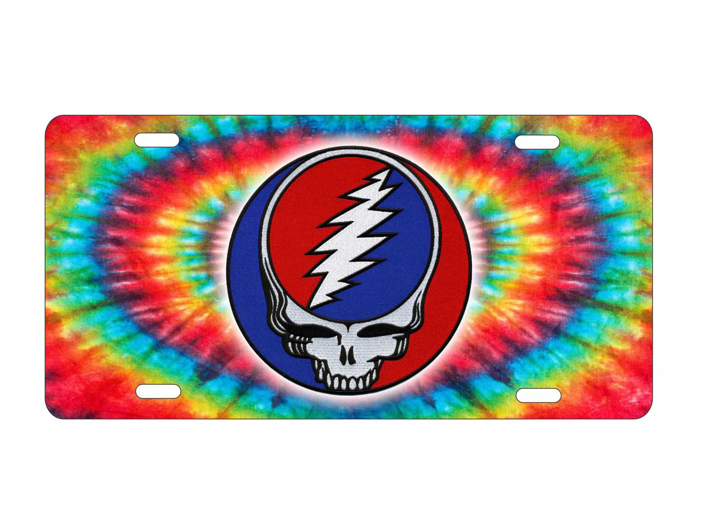steal your face on a tie dye Background novelty front license plate Decorative aluminum vanity car tag