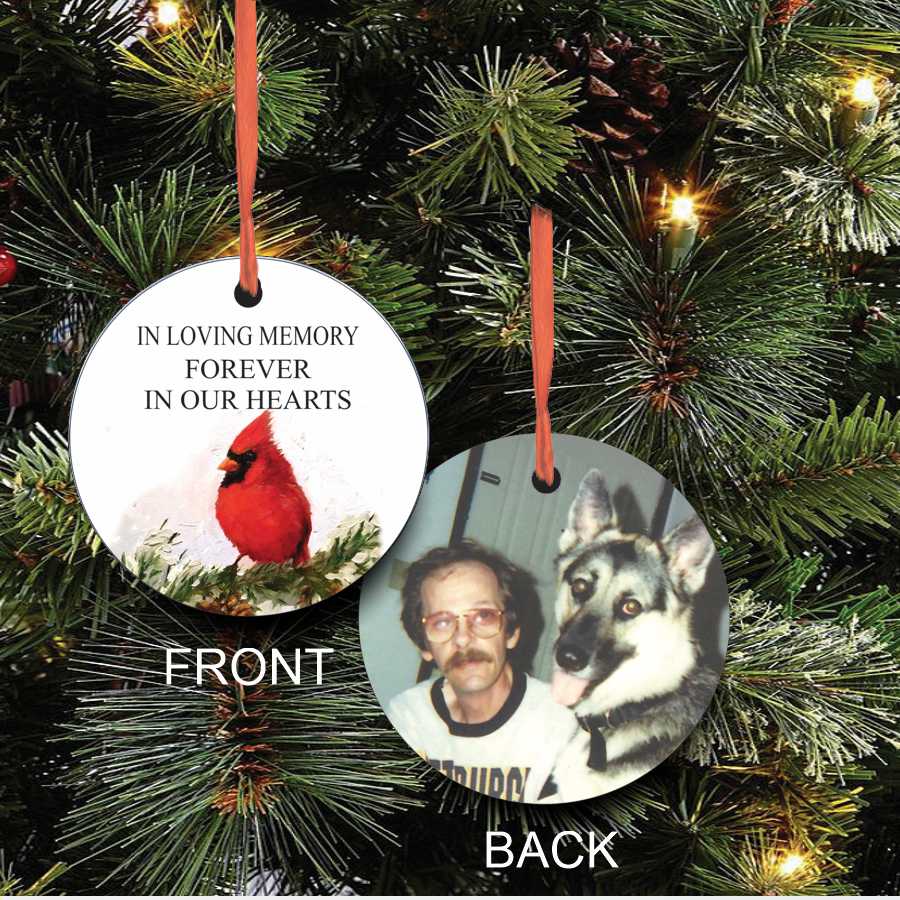 In loving memory forever in our hearts memorial ornament
