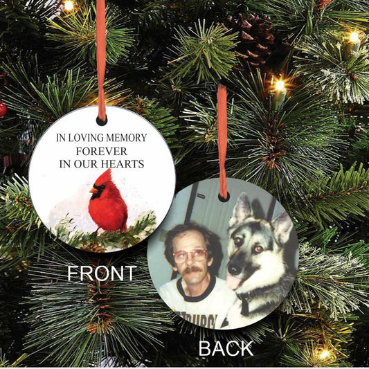 In loving memory forever in our hearts memorial ornament
