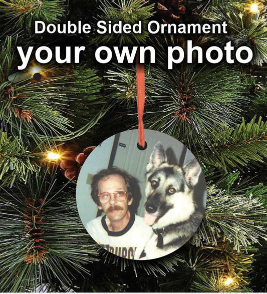 upload your own photo Personalized Christmas Hanukka ornament