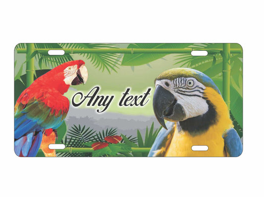 Tropical Parrot Macaw personalized novelty license plate Decorative custom vanity car tag