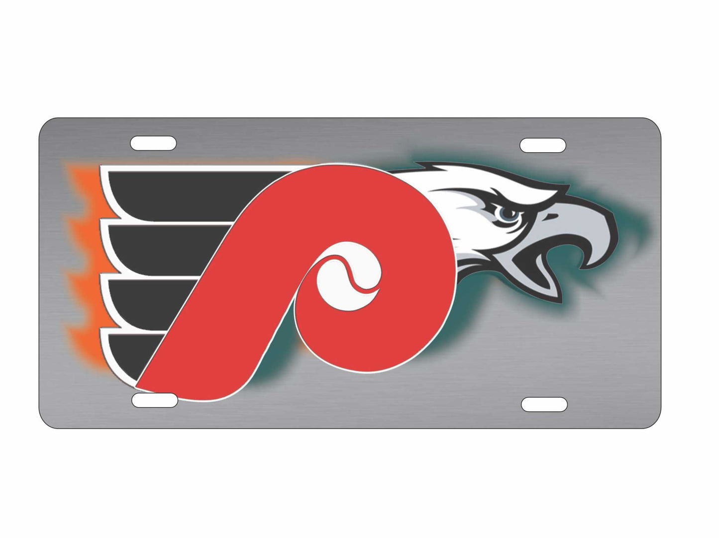 Philadelphia sport teams combined logo novelty front license plate Decorative vanity car tag