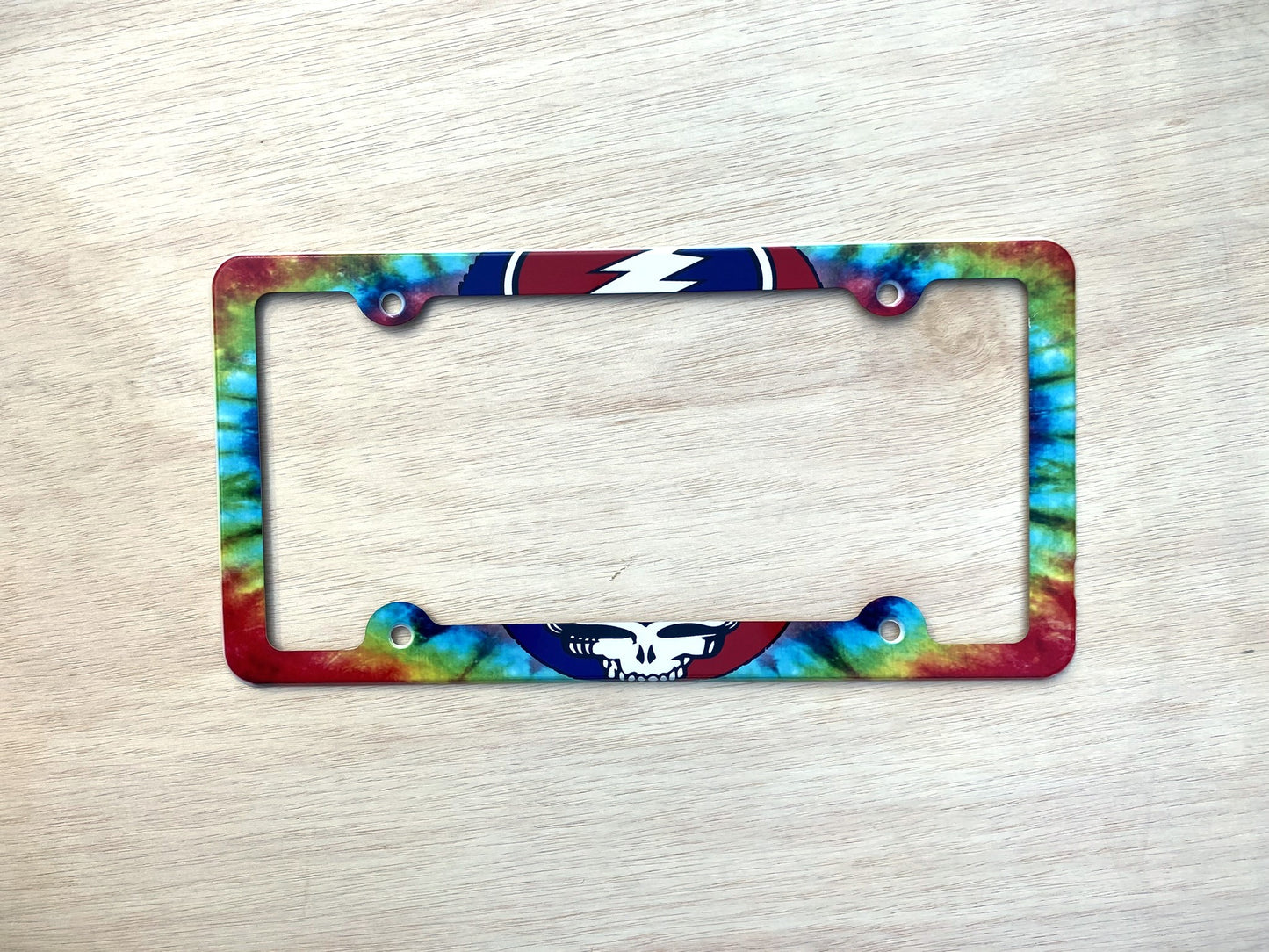 Steal your face License Plate Frame Decorative License Plate Holder tie dye Car Tag Frame
