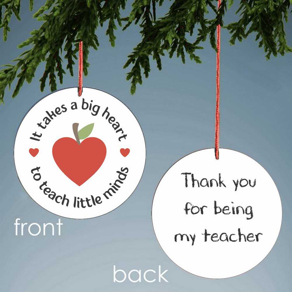 It takes a big heart to teach little minds personalized Christmas ornament