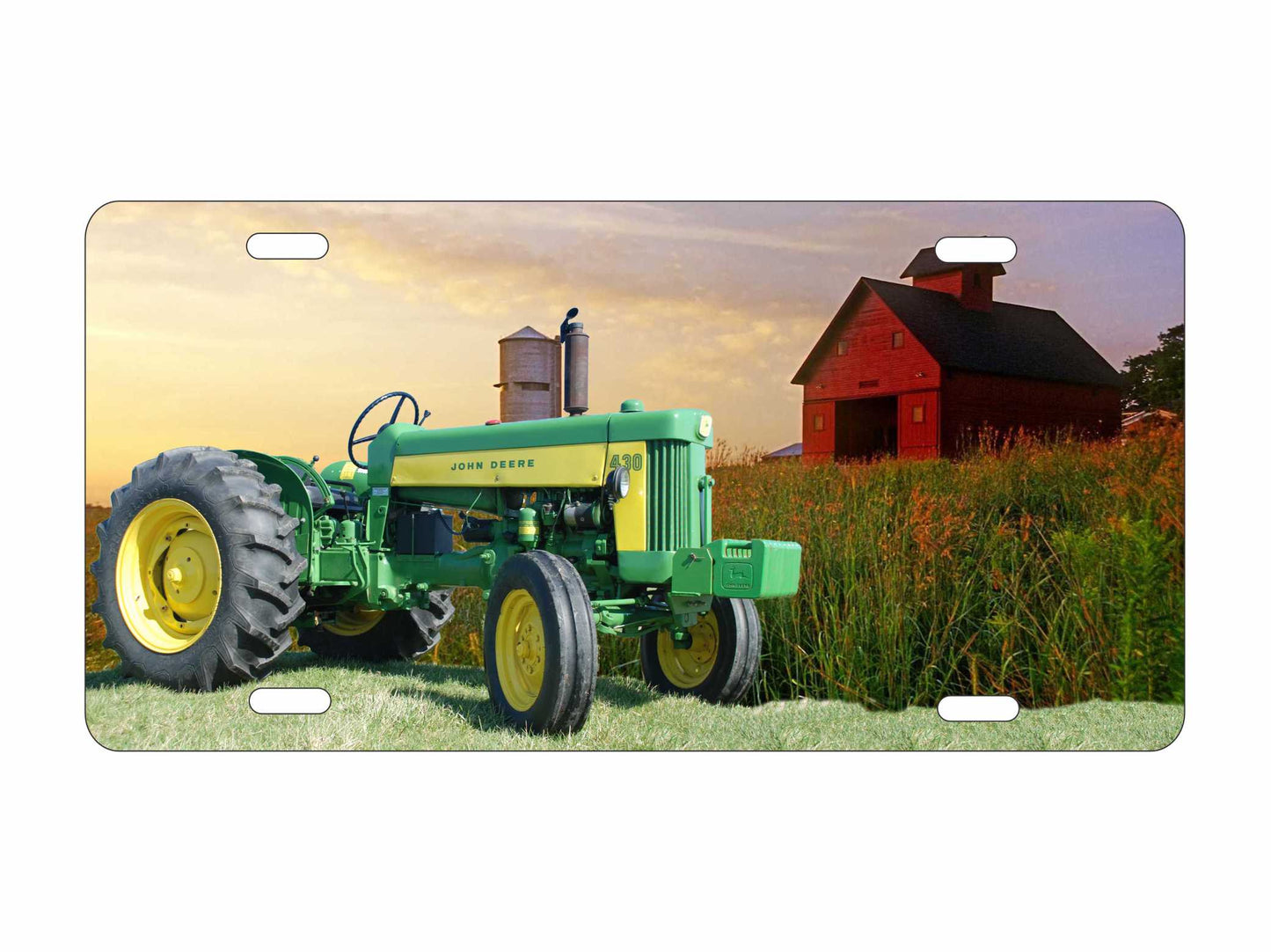Green Tractor personalized novelty front license plate farm life decorative car tag
