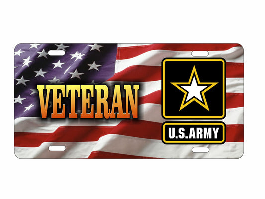 US army veteran novelty Front license plate Decorative Military vanity aluminum car tag