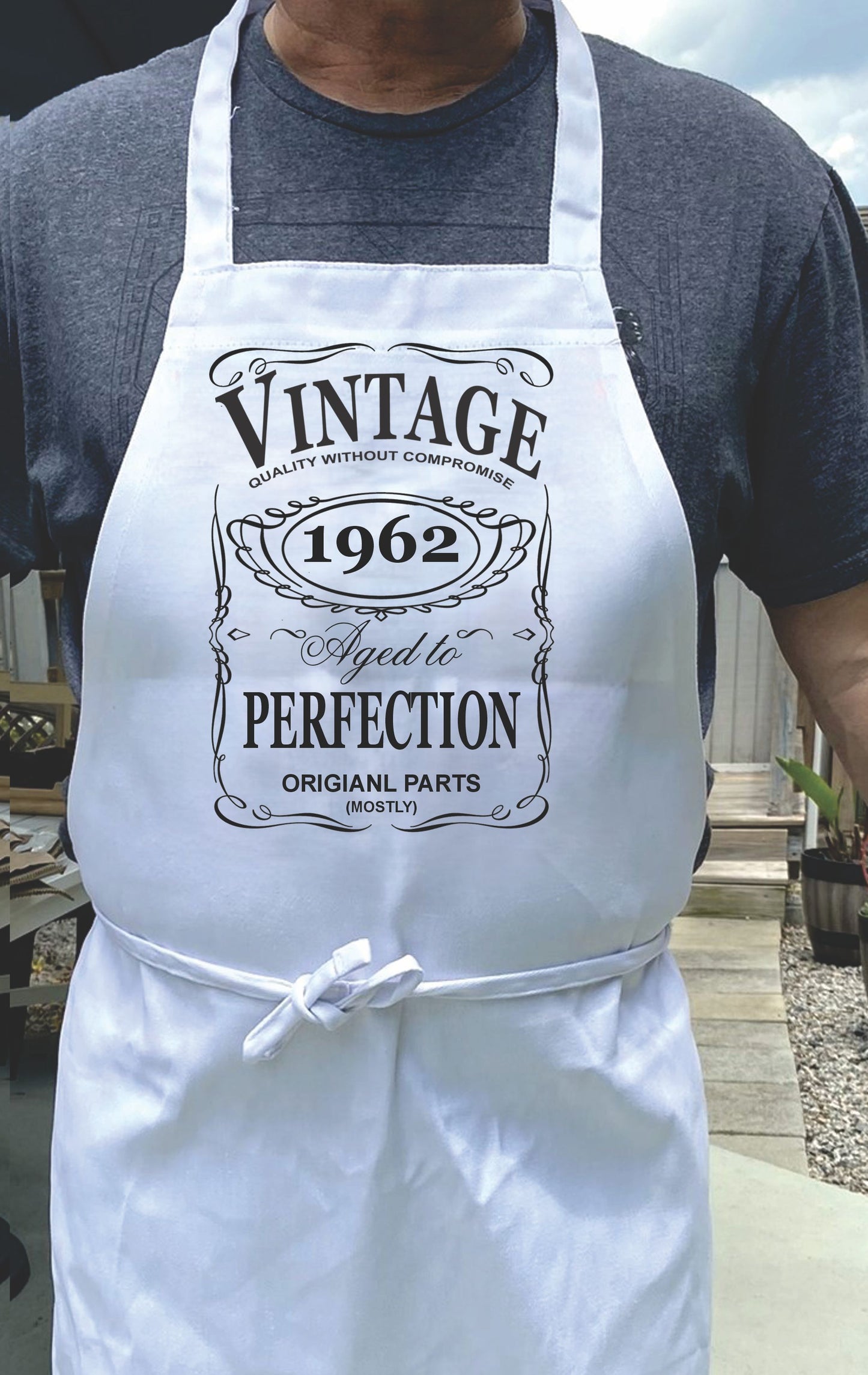 Vintage, aged to perfection personalized apron A great and unique idea for father’s day or mother's day