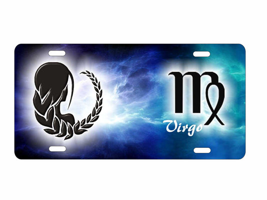 Virgo zodiac symbol Astrological sign personalized novelty decorative front license plate