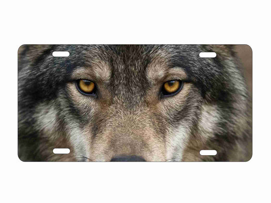 Wolf face Personalized Wildlife Front Plate Decorative 12 x 6 inch Metal Novelty Car Tag (Copy)