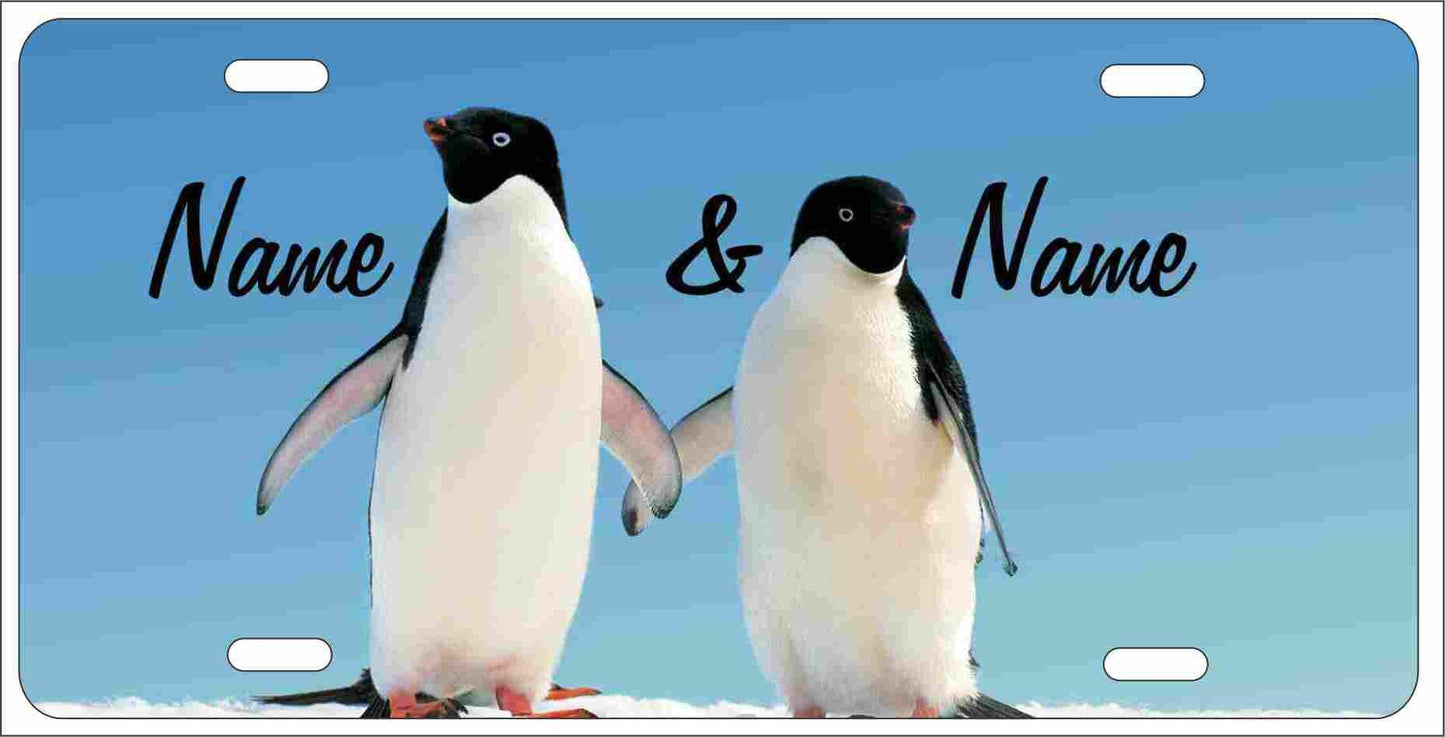 Penguins personalized novelty Front license plate custom Decorative car tag