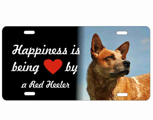 Red Heeler license plate novelty vanity aluminum sign