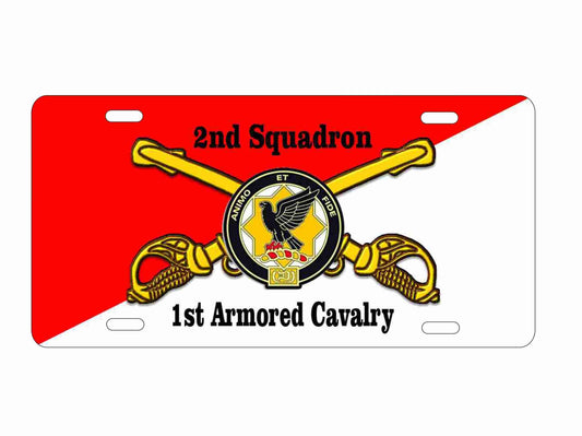 2nd squadron 1st Armored Cavalry novelty Front license plate Decorative Military car tag