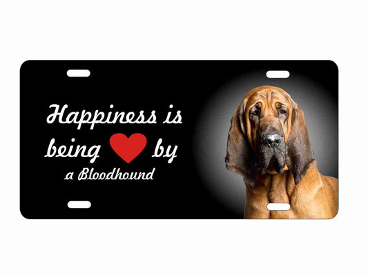 Bloodhound Novelty front license plate Decorative Vanity aluminum car tag