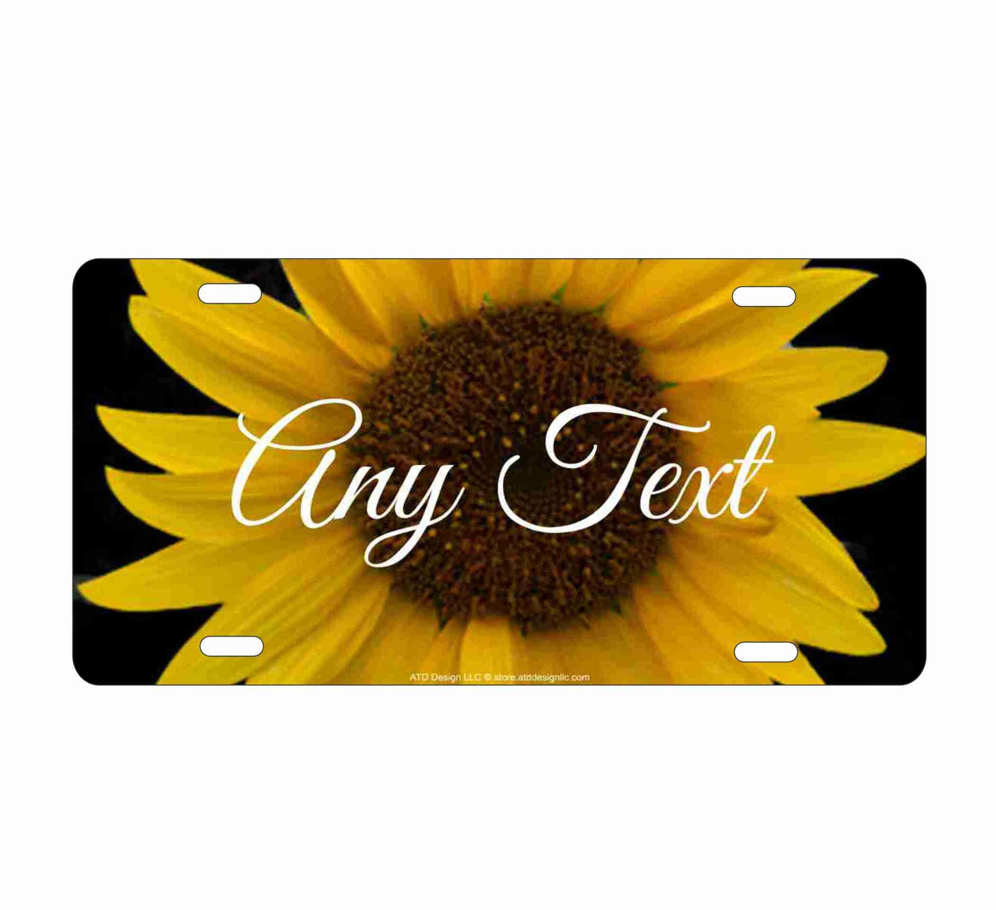 Sunflower Personalized Novelty Front License Plate custom Decorative aluminum vanity car tag