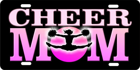 Cheer Mom cheerleader novelty front license plate Decorative Vanity car tag