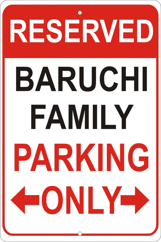 Personalized parking sign custom made aluminum sign