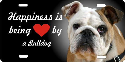 Bulldog novelty front license plate decorative vanity aluminum car tag