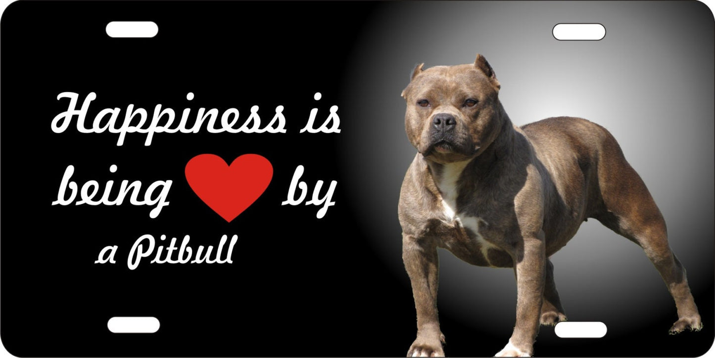 Pitbull novelty license plate aluminum vanity car tag