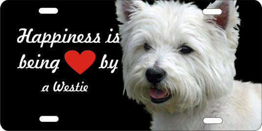 Westie Dog Novelty Front license plate decorative vanity car tag