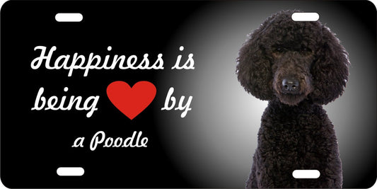 Poodle black Novelty license plate Decorative vanity car tag