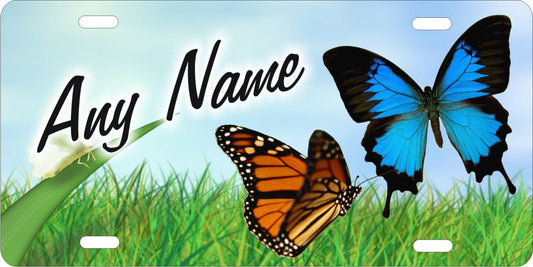 Butterflies personalized novelty front license plate Butterfly decorative custom vanity car tag