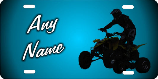 ATV All Terrain Vehicle 4x4 personalized novelty front license plate decorative vanity car tag