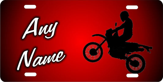 Dirt Bike personalized novelty front license plate decorative vanity aluminum car tag