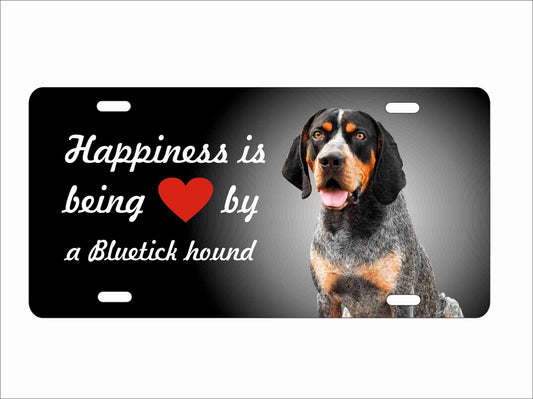 Bluetick hound novelty front license plate decorative aluminum car tag