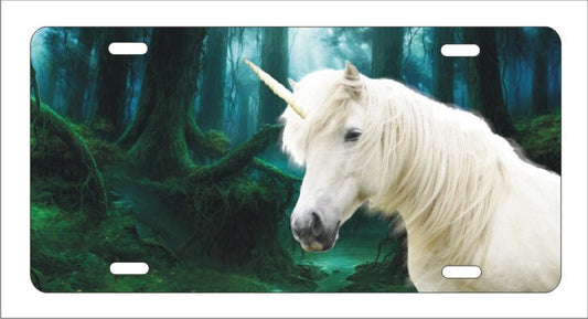 Unicorn White Horse Mustang Personalized Novelty Front License Plate custom Decorative Fantasy car tag