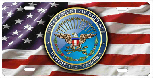 US Department of Defense novelty front license plate Decorative aluminum vanity car tag